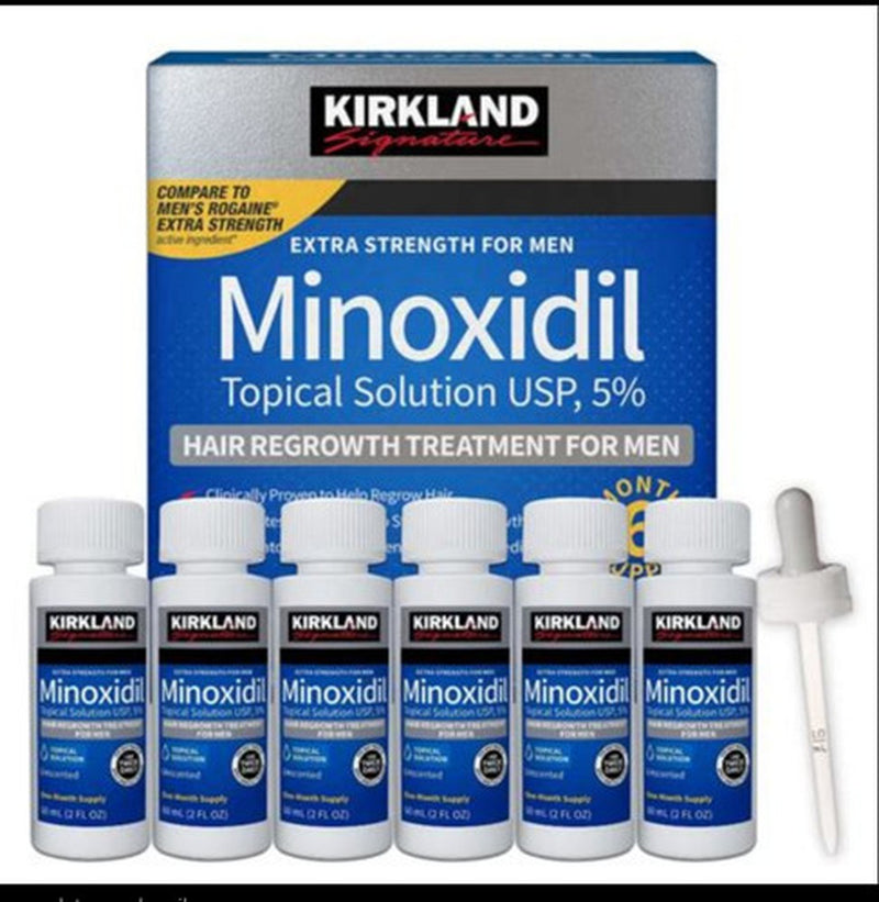 Kirkland Minoxidil 5% Extra Strength Men 6 Month Supply Hair Regrowth Solution
